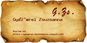 Gyömrei Zsuzsanna névjegykártya